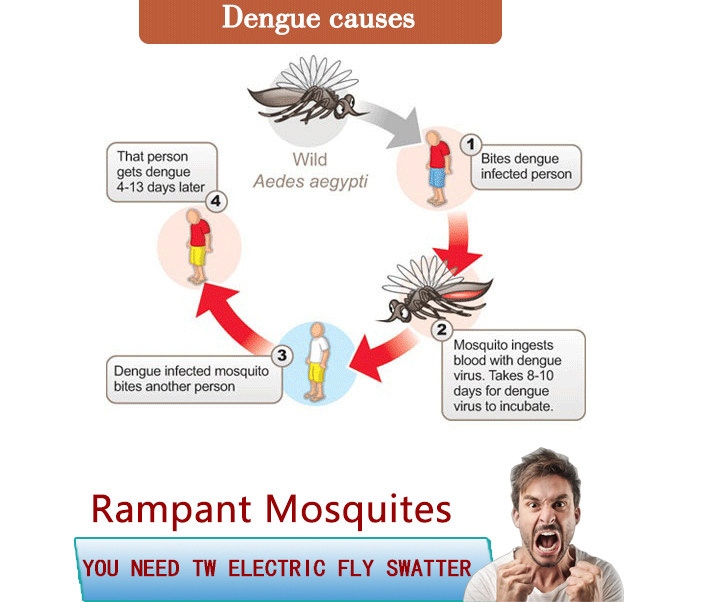 2AA Battery Operated Mosquito Racket with LED and CE&RoHS (TW-03)