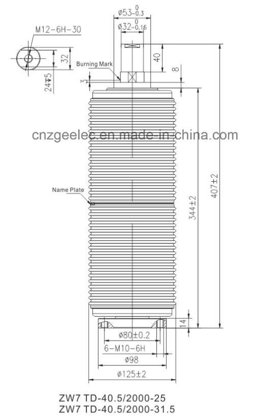 Zn85 Vacuum Interrupter for Indoor Circuit Breaker (702b)