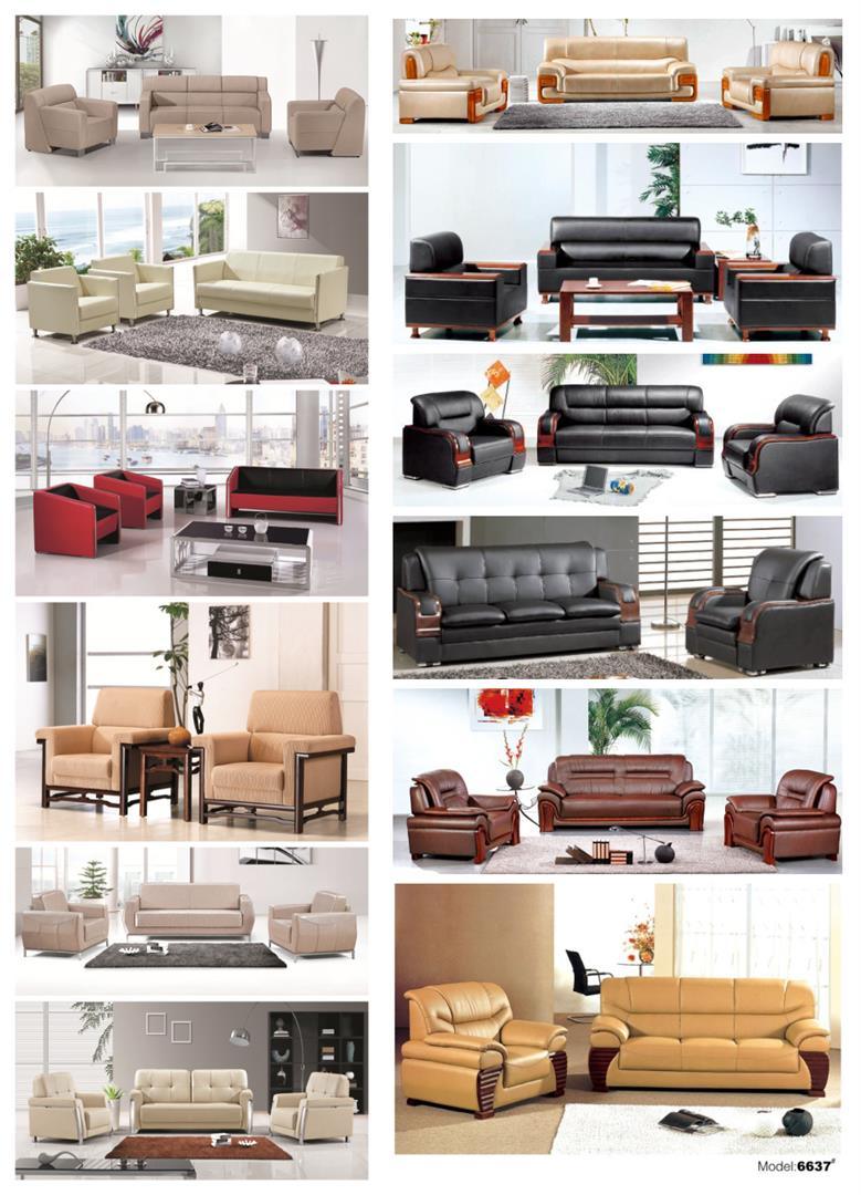 Contemporary Large Boned Leather Upholstered Sofa Set
