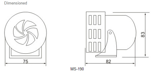 Electric Mini Fire Alarm Motor Siren (MS-190, MS-290)