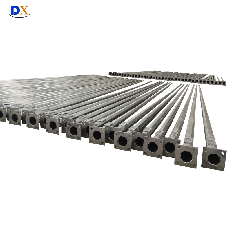 Hot Galvanized Steel Pole 12m with Conical Shape Pole or Ocatagonal