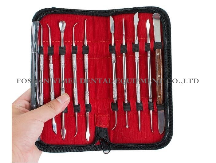 Dental Lab Stainless Steel Kit Wax Carving Tool Set Instrument