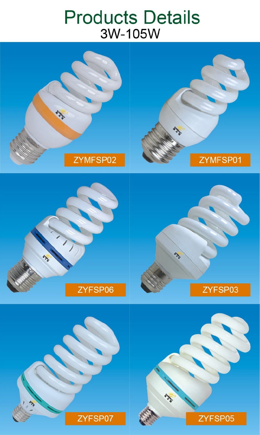 Full Spiral PBT Light Bulb Energy Saving