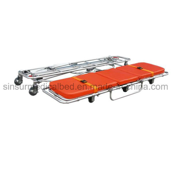 Medical Emergency Automatic Loading Folding Ambulance Stretcher