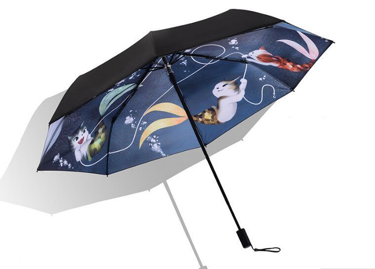 2018 Original Design New Fully Manual Anti-UV Umbrella Rain Fashion Windproof Sun Rain Ladies Umbrella for Women