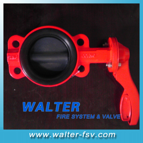 Fire-Fighting Cast Iron Handlever Wafer Butterfly Valve