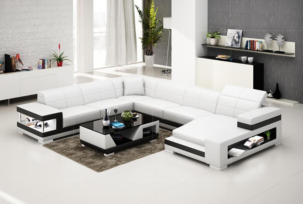 Popular Sectional Fabric/Leather Sofa Modern Office Sofa Design