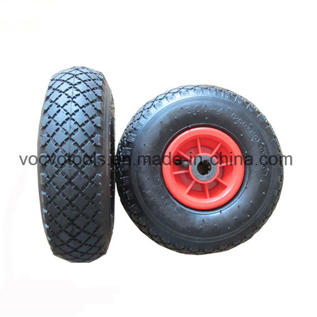 High Quality Inflatable Tires Pneumatic Rubber Wheel 3.00-4 Trolley Barrow Trolley Wheel Garden Cart Wheel