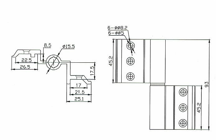 Aluminum Alloy Frame Hinge for Door (CH-H23)