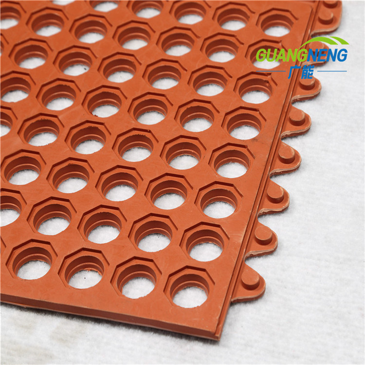 Antibacterial Interlocking Rubber Floor Mat, Rubber Drainage Mat