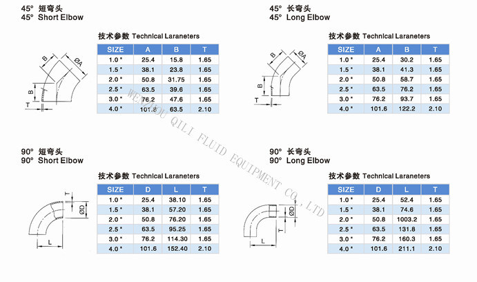 Sanitary Stainless Steel Polish Elbow Tee Butt Weld Pipe Fittings
