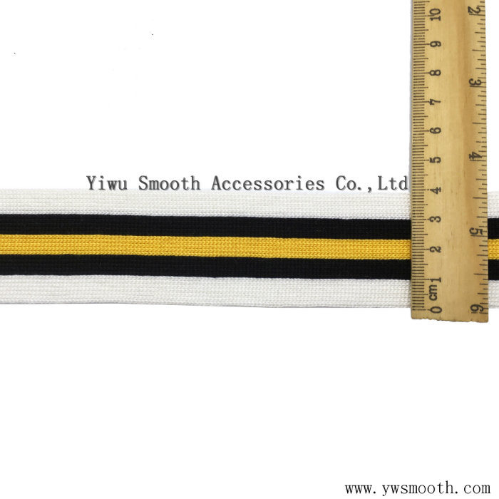 Garment Fashion Wide Straps Cotton Color Stripe Three Webbing Ribbon