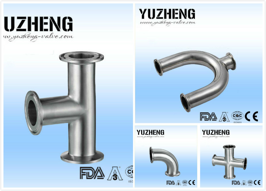 Sanitary Stainless Steel Pipe Clamp End Tee