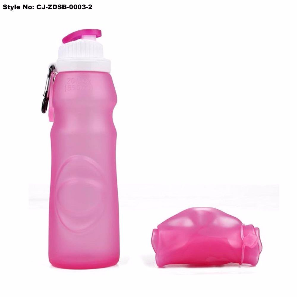 BPA Free Bottle Collapsible Foldable Silicone Sports Water Bottle
