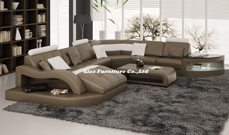 2017 New U Shape Living Room Furniture Sofa Bed (LZ 2217)
