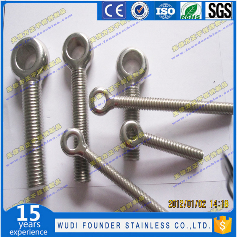 Stainless Steel Eye Wooden Threaded Screw