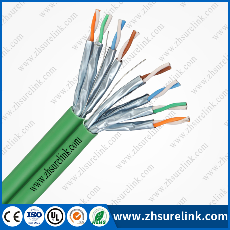 High Speed Transmission Bare Copper Fftp CAT6A Fftp Cat7 Network LAN Cable