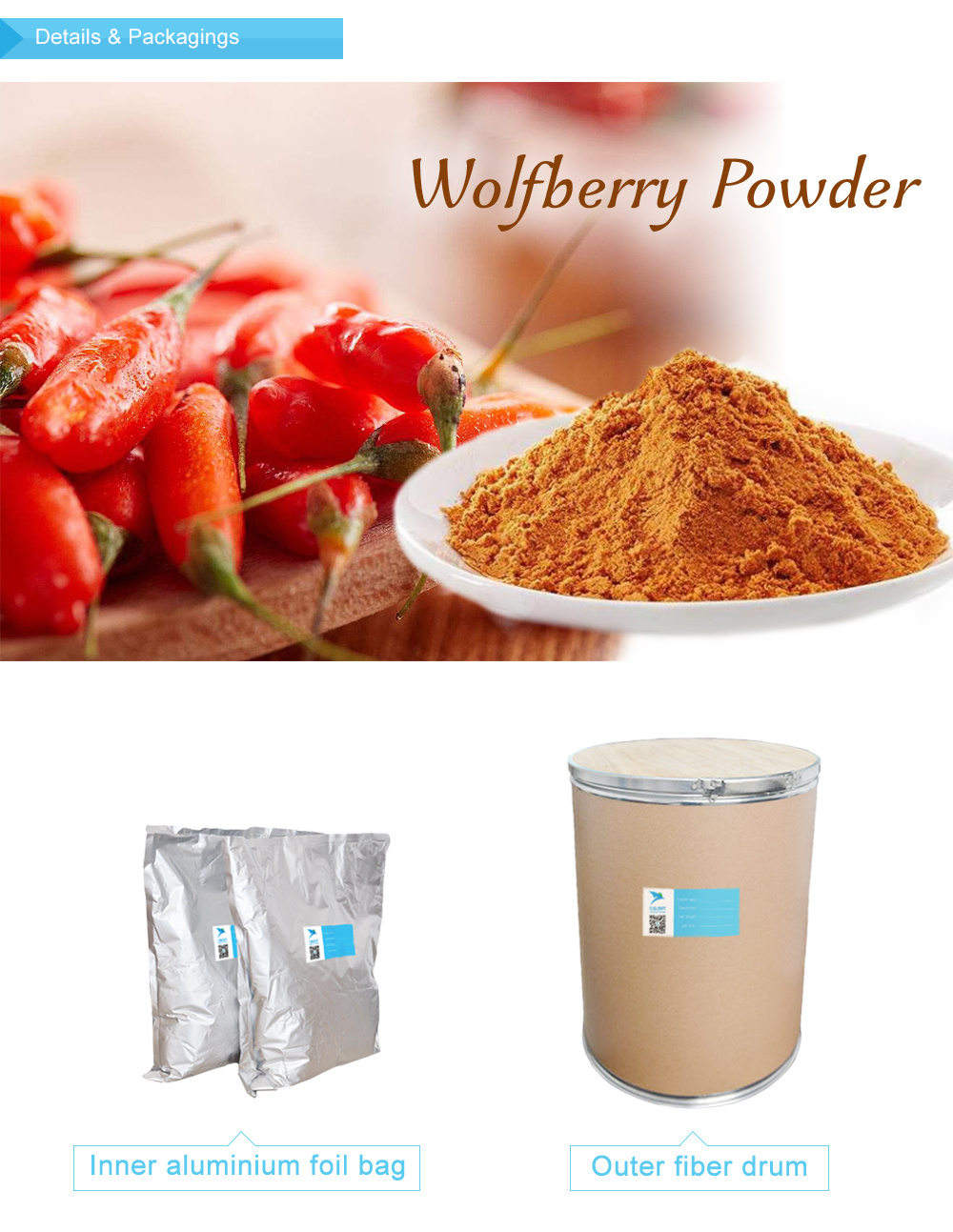 Chinese Wolfberry Powder for Milk Beverage