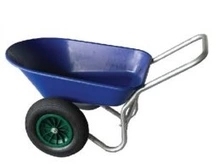 Dual Wheel Garden Tool Plastic Tray Wheelbarrow (WB5405)