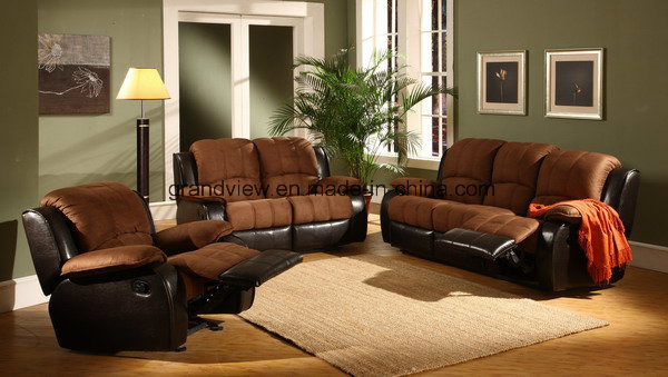 2018 Wholease Living Room Classic and Traditional Fabric Recliner Sofa Set