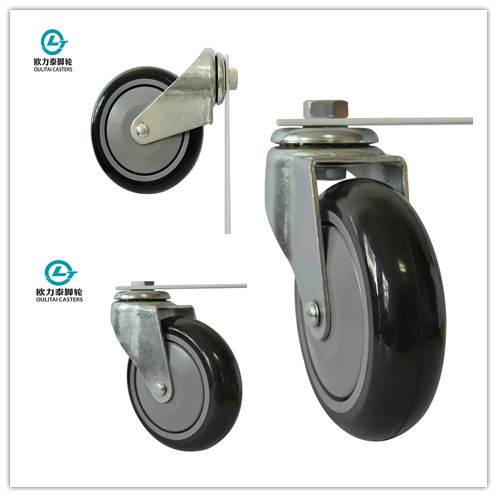 5 Inch PU Shopping Trolley Caster (bead disc)