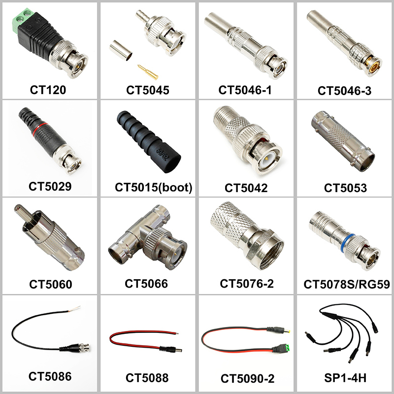 Hot Sell CCTV Coaxial Male BNC Connector with Screw Terminal (CT120)