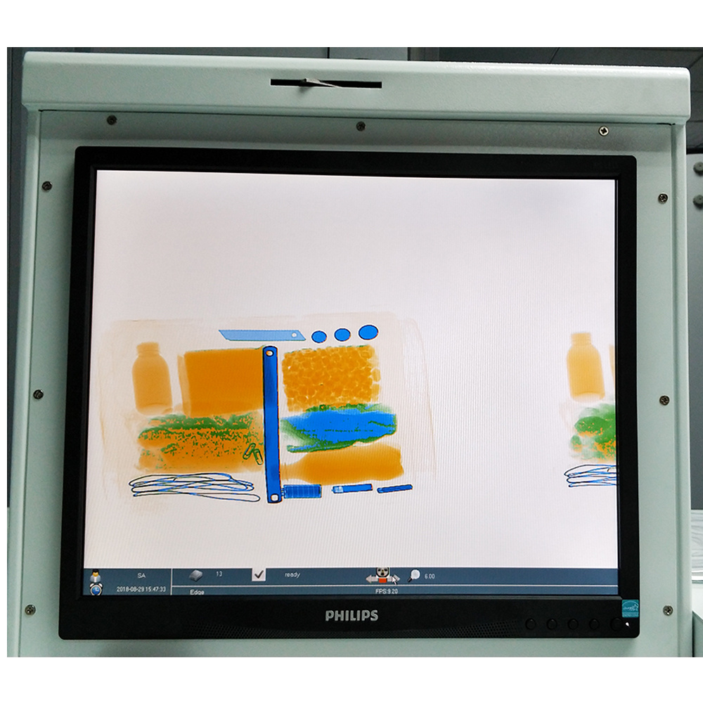 Dual Energy X-ray Parcel Scanner with High Resolution Scanning Images