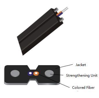 1/2core LSZH G657A2 Indoor Drop Cable Optical Fiber Cable with Strengthen Member