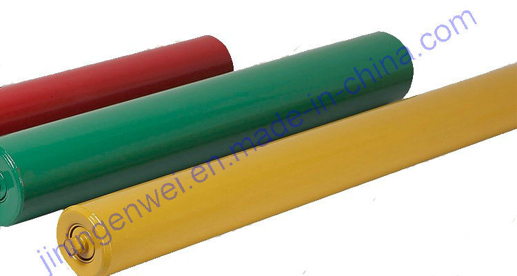 Rubber Coated Belt Conveyor Idler Roller Carrying Roller