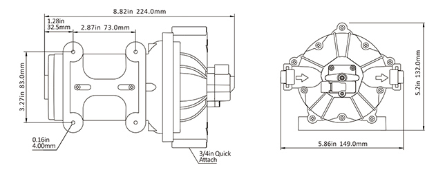 Mini Portable 12V DC High Pressure Water Pump