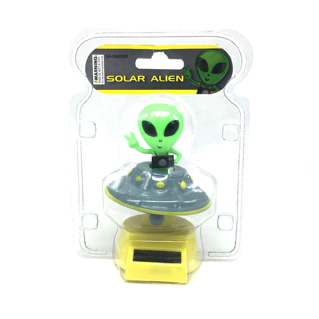 BSCI, Wca, Sqp, Wal-Mart Factory Certified, Cute Toys for Halloween Solar Power Dancing Alien (with his/her flying Saucer)