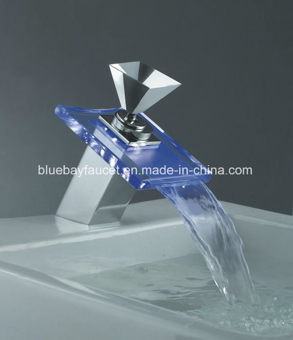 Ce Single Handle Glass Basin Mixer for Bathroom