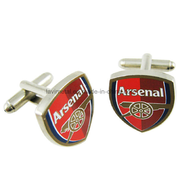 Wholesale Custom Fashion Men's Metal Football Club Logo Cufflinks