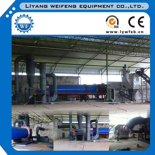 Hot Air Single Tube Sawdust Rotary Drum Dryer