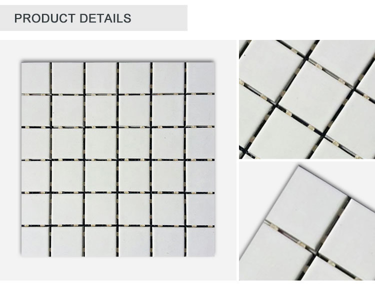 High Quality Square Shape White Color Swimming Pool Mosaic Tile