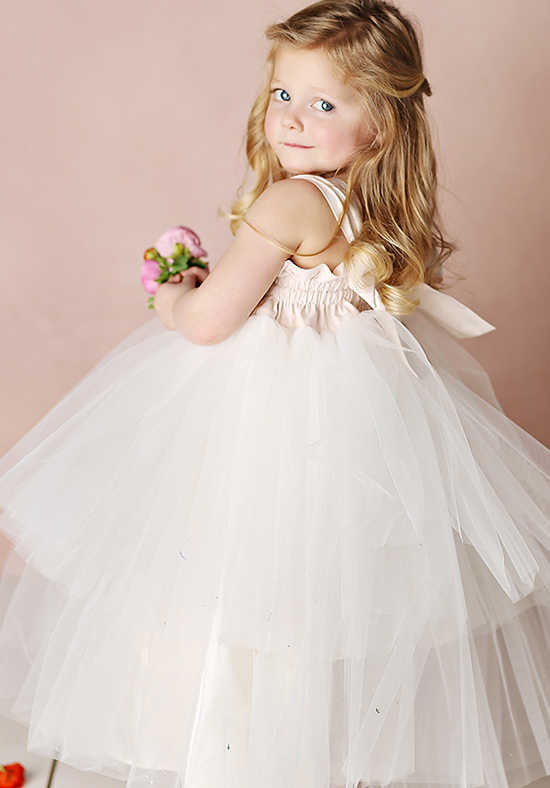 Sweetheart Tea Length Flower Girl Ball Gown Dress (Dream-100086)