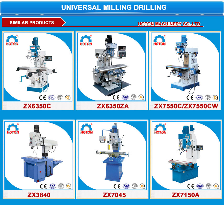 Vertical Swivel Head Bed Type Milling Drilling Machine (ZX7150A)