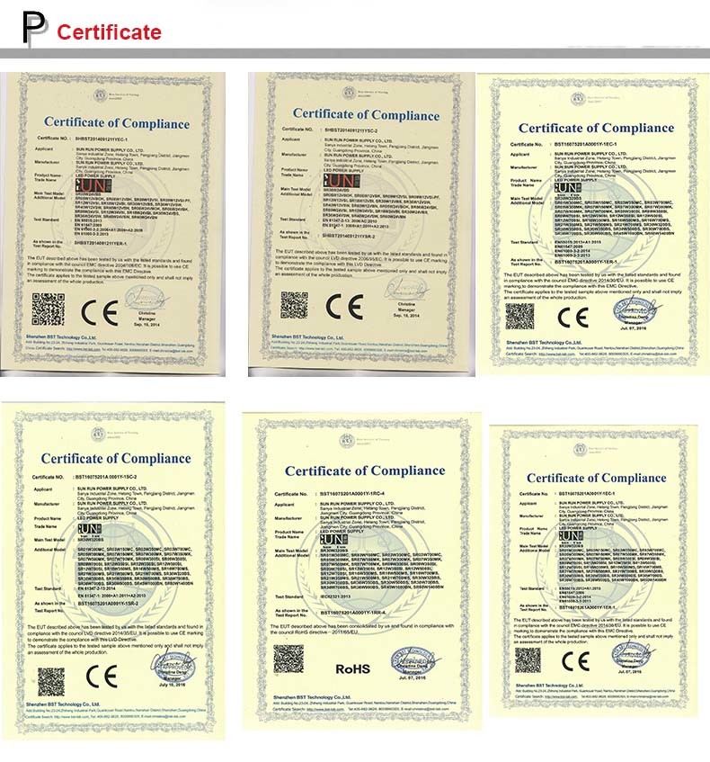 Ce Plastic Shell LED Driver 12 24V 6W 12W 18W 30W 40W 60W High PF LED Driver LED Power Supply