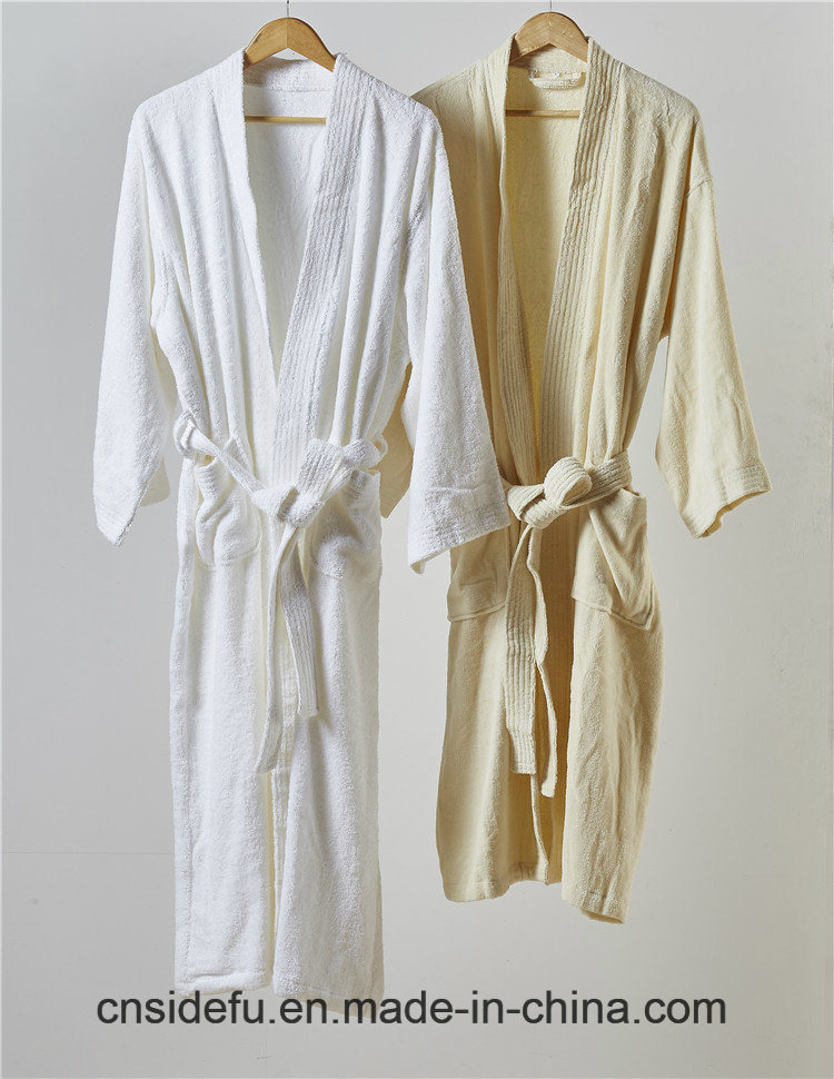 Fancy Long Sleeve Egyptian Cotton Bathrobe Wholesale Hotel Terry Bathrobe