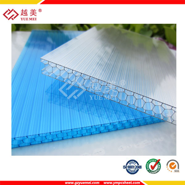 Grade a Twin-Wall PC Hollow Sheet Polycarbonate Roofing Sheet (YM-PC-026)