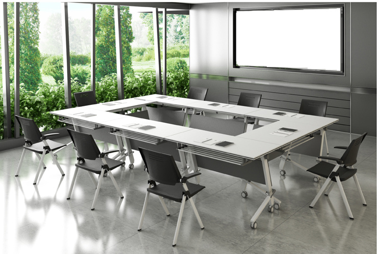 HPL Laminated Foldable Training Table for Training Conference Room