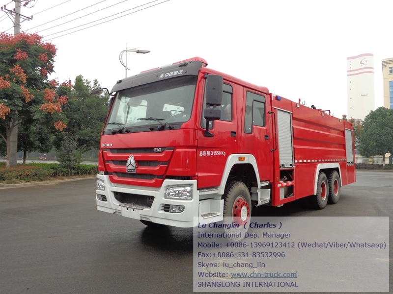 HOWO 6X4 LHD/Rhd Water-Foam Tank Fire Fighting Truck 20000L