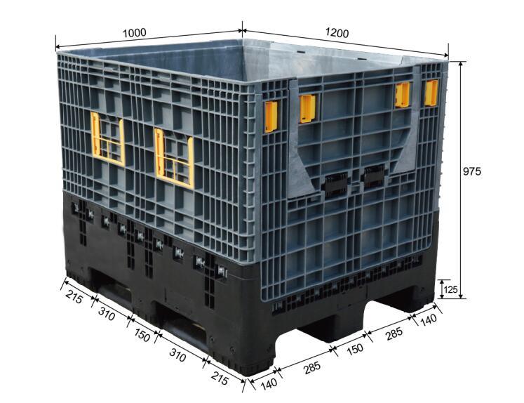 Heavy Duty Plastic Industrial Pallet Bulk Container