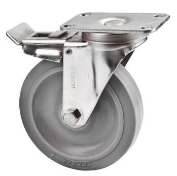 Medium Duty Shopping Cart Casters, Stainless Steel Casters