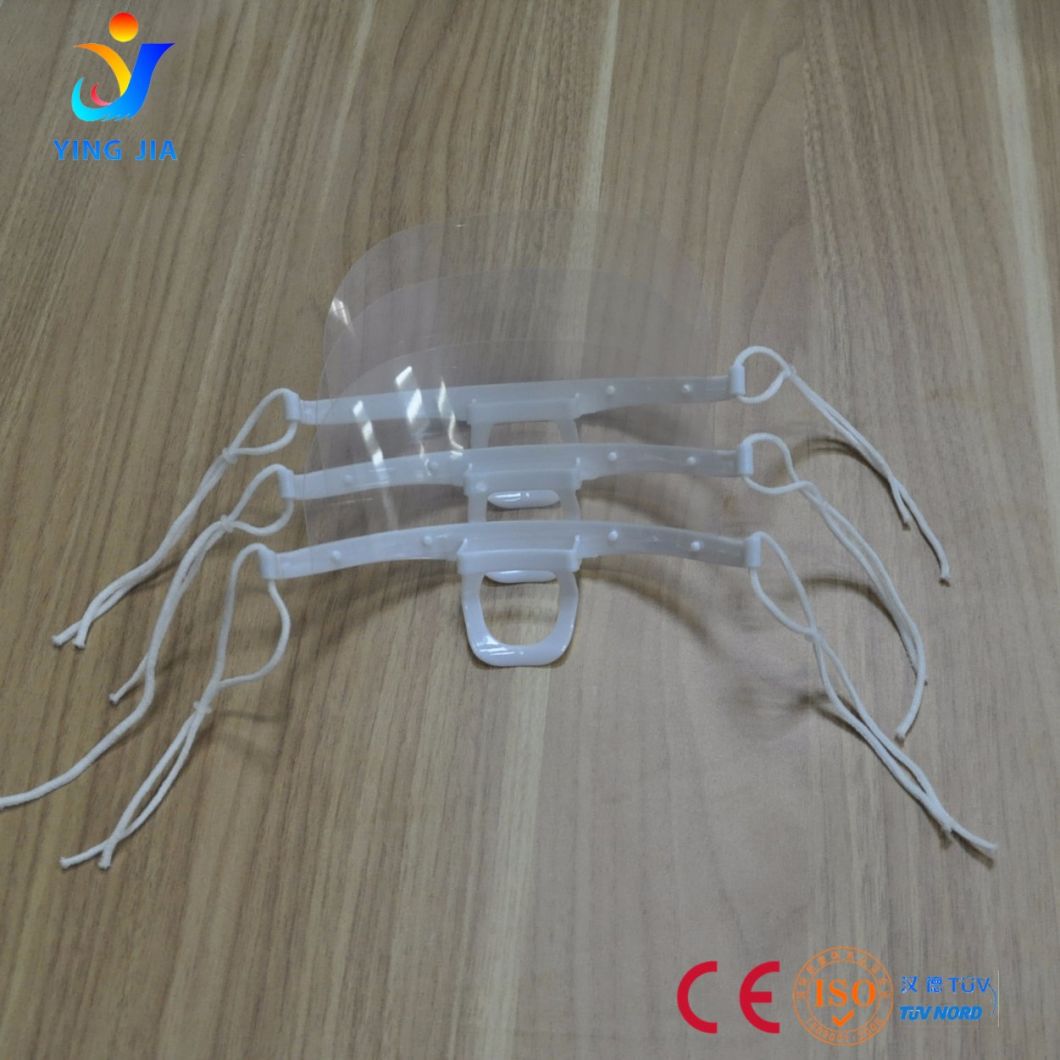 Restaurant Use Protective Mask Pet PVC Transparent Clear Plastic Face Mask for Food Service