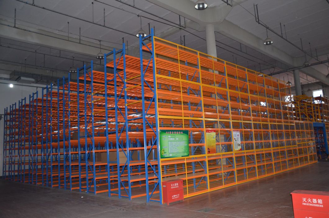 Warehouse Pallet Rack Support Metal Mezzanine Floor with Stairs