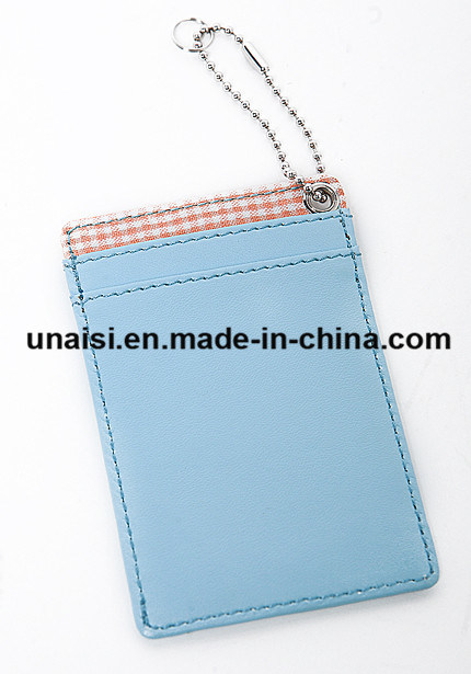 PU ID Name Credit Card Holder with Clear ID Window