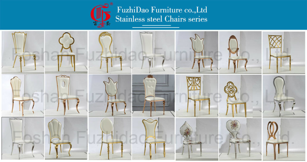 Luxury High Quality Stainless Steel Dining Chair for Slaes