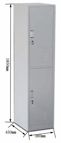 Steel Two Door Locker with High Quality for Clothe Storage