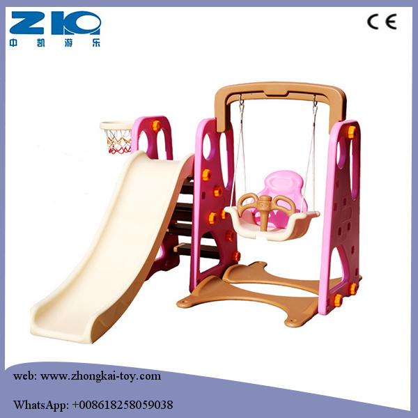 Indoor and Outdoor Kid Plastic Swings and Slides